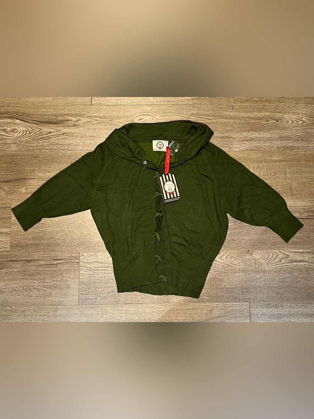 Dancing Days sweater - Hooded Toggle in Green NWT